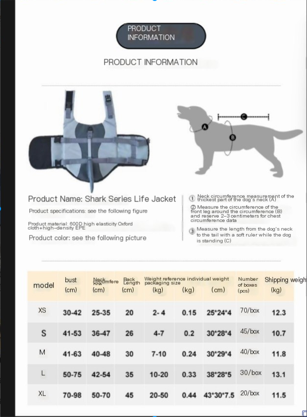 Pet Swim Vest Safety Life Jacket